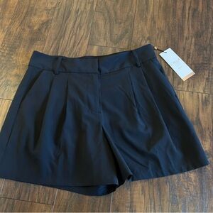 NWT 🍃 CALIA Pleated High Rise Traditional Shorts - black - preppy vibes